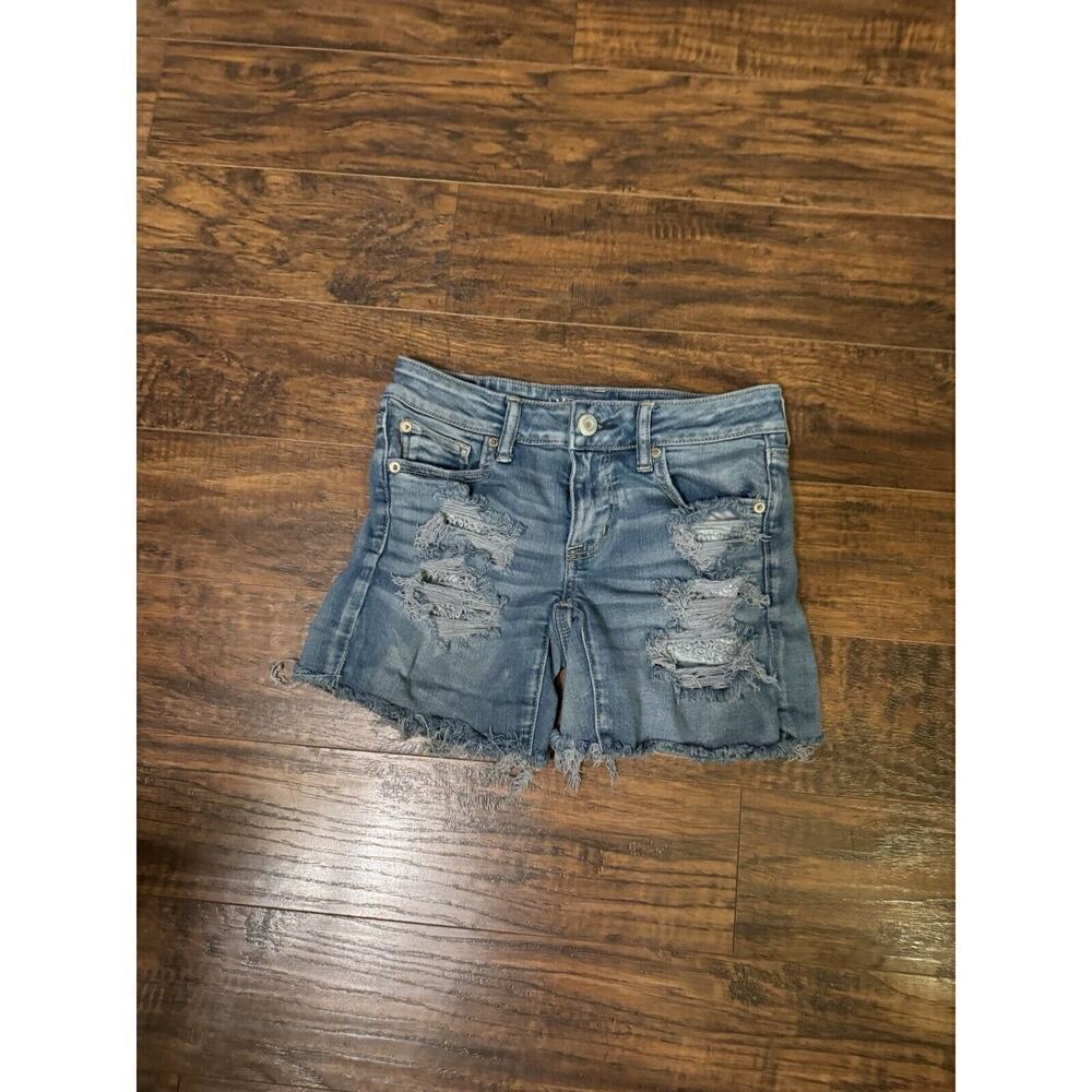 American Eagle Next Level Stretch Hi-Rise Shortie Distressed Women's Sz:4